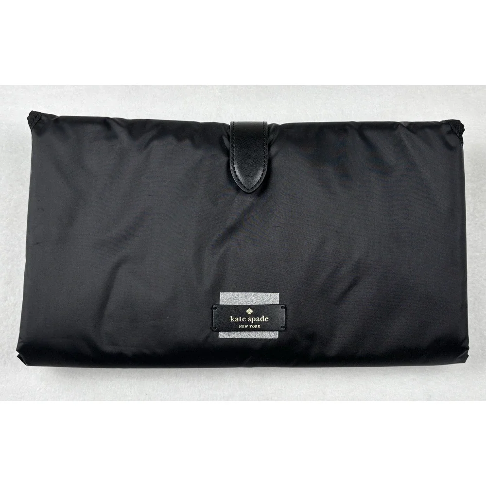 Kate Spade New York Black Nylon Foldable Baby Changing Pad Mat